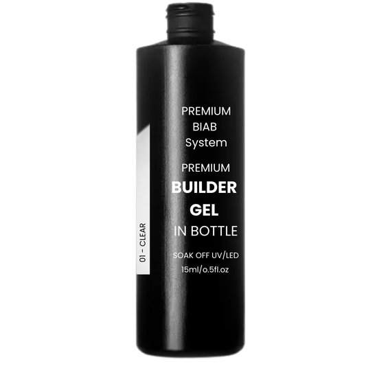 Premium BUILDER GEL IN BOTTLE extra strong - 01 CLEAR 500ml REFILL