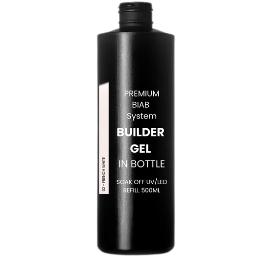 Premium BUILDER GEL IN BOTTLE extra strong - 02 French White 500ml REFILL
