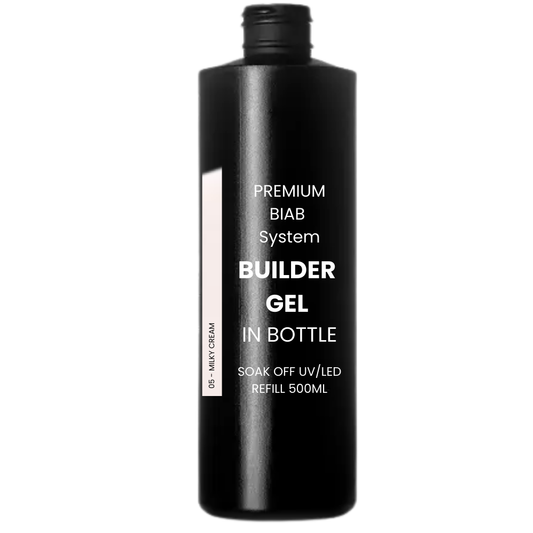 Premium BUILDER GEL IN BOTTLE extra strong - 05 Milky Cream 500ml REFILL