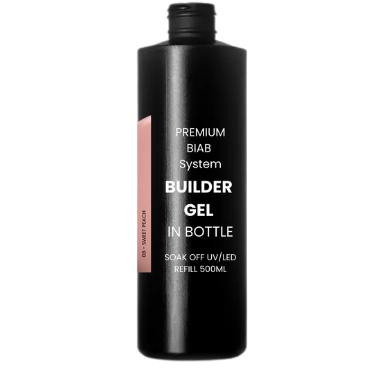 Premium BUILDER GEL IN BOTTLE extra strong - 08 Sweet Peach 500ml REFILL