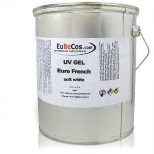 French Soft - weiß / Euro 6000 / French Soft White UV Gel -  3000 ml - EuBeCos