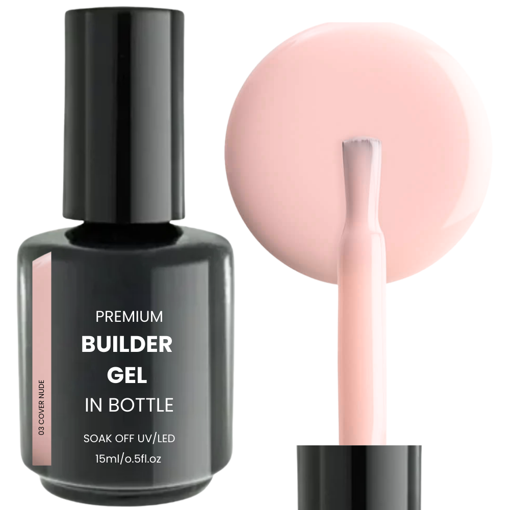Premium BUILDER GEL IN BOTTLE extra strong  -  03 Cover Nude 15ml Flasche