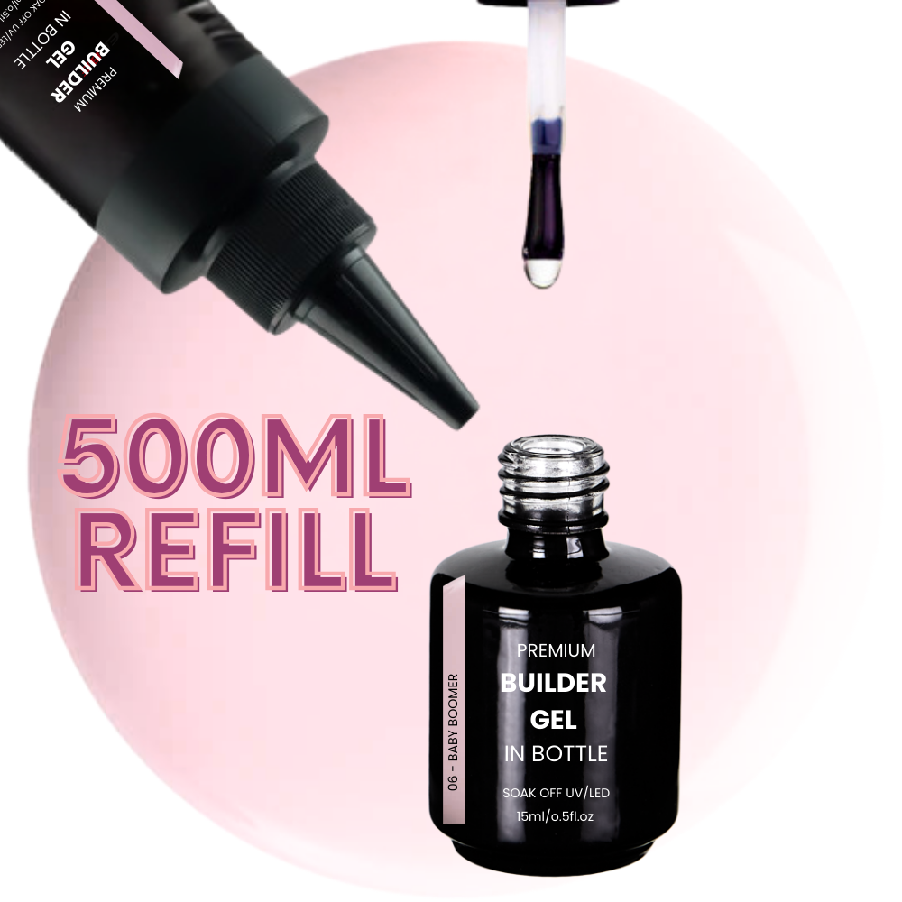 Premium BUILDER GEL IN BOTTLE extra strong  -  06 Baby Boomer 15ml Flasche
