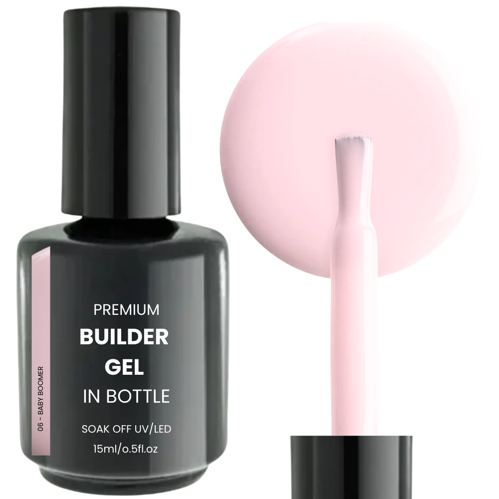 Premium BUILDER GEL IN BOTTLE extra strong  -  06 Baby Boomer 15ml Flasche