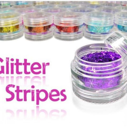Glitterstripes / feine Glitterstreifen - EuBeCos