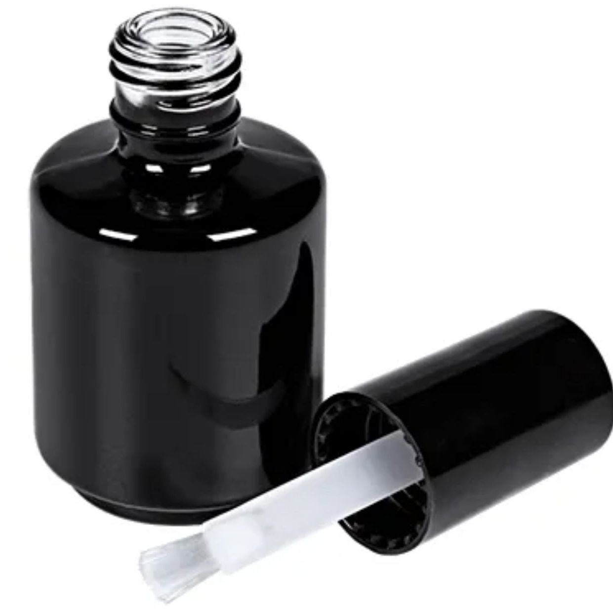 Nagellackflaschen 15 ml - schwarz *VPE 10 Stück* - EuBeCos