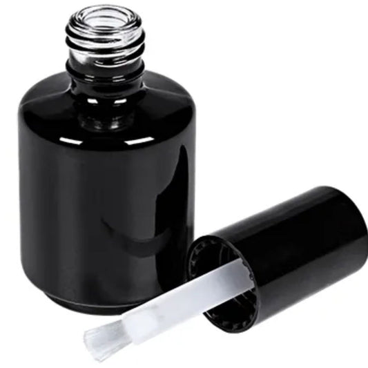 Nagellackflaschen 15 ml - schwarz *VPE 10 Stück* - EuBeCos