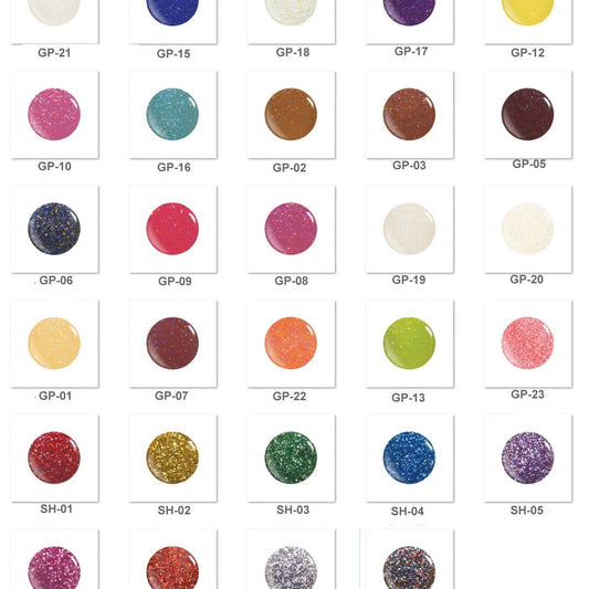 Acryl Puder GLITTER & SCHIMMER Farben 453g