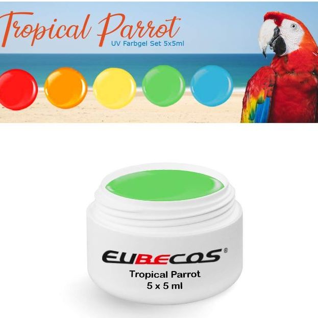 Tropical Parrot Wetlook Farbgel Set 5 x 5 ml