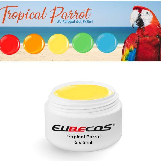 Tropical Parrot Wetlook Farbgel Set 5 x 5 ml