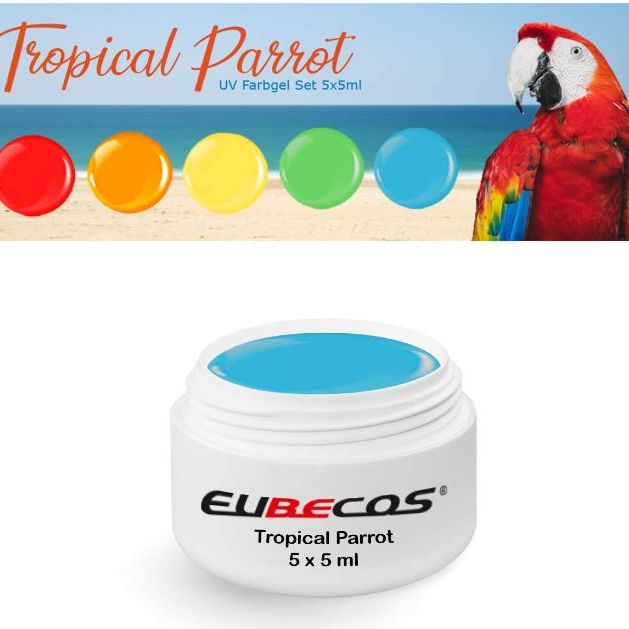 Tropical Parrot Wetlook Farbgel Set 5 x 5 ml