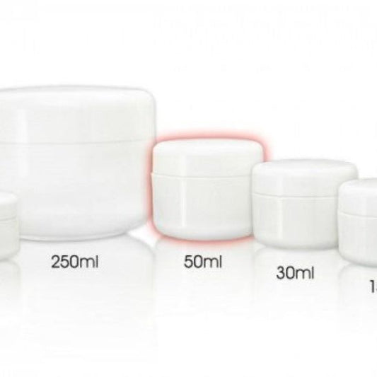 Leerdosen Tiegel weiß - 50 ml - *VPE 10 Stück*
